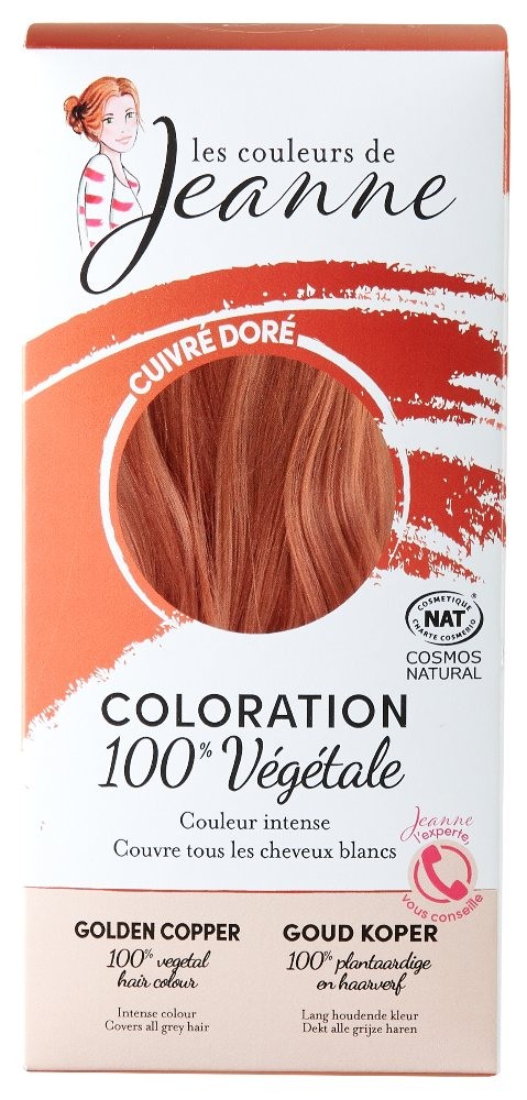 Coloration 100% végétale cuivré doré Les couleurs de Jeanne
