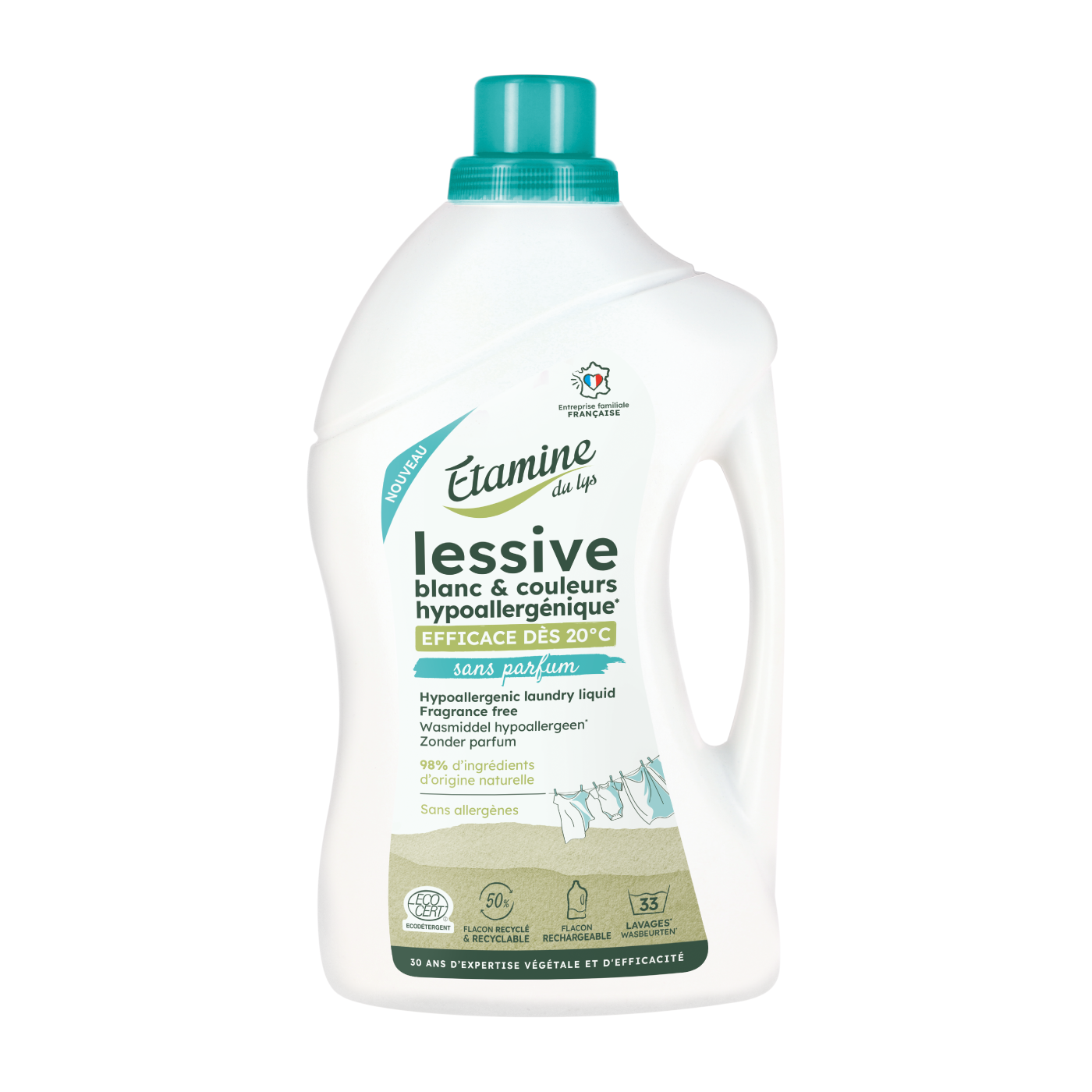 Detergente Hipoalergénico Sin Perfume Etamine du Lys 1L