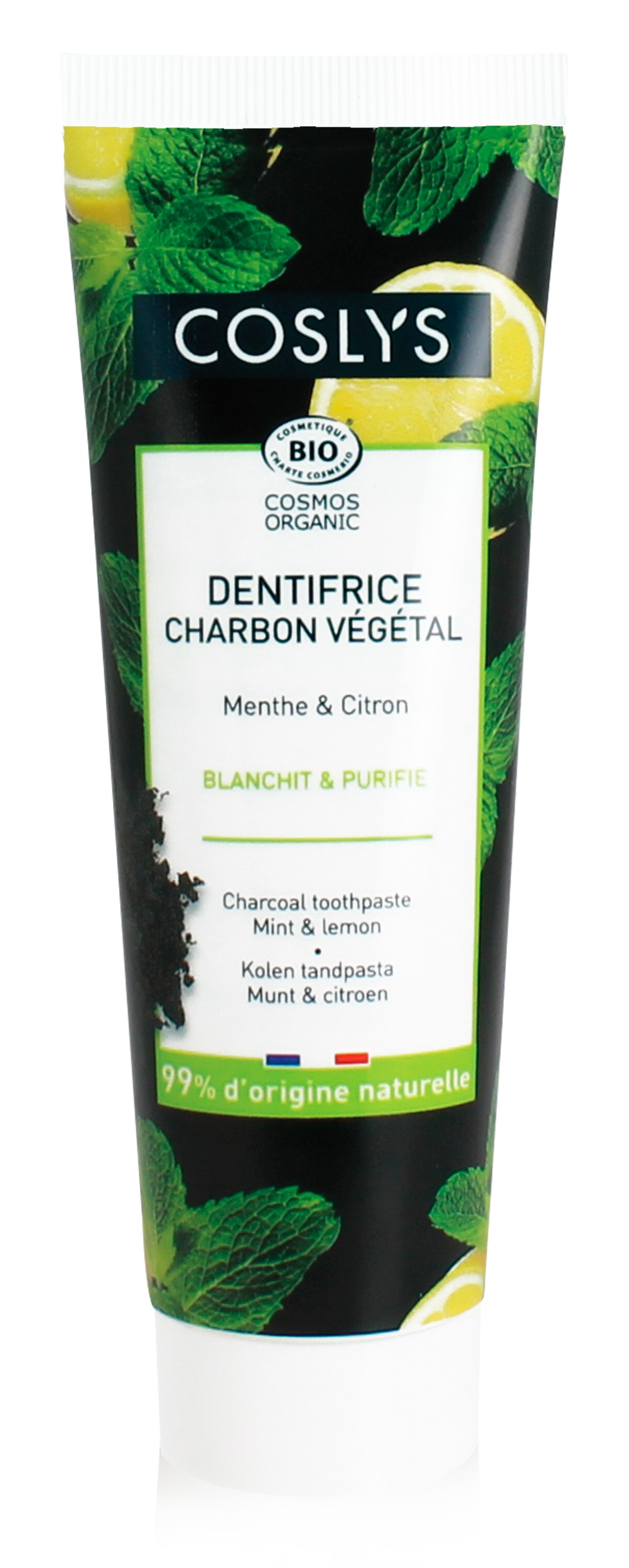 Dentífrico Blanqueador Negro Carbón de Coslys 100ml.