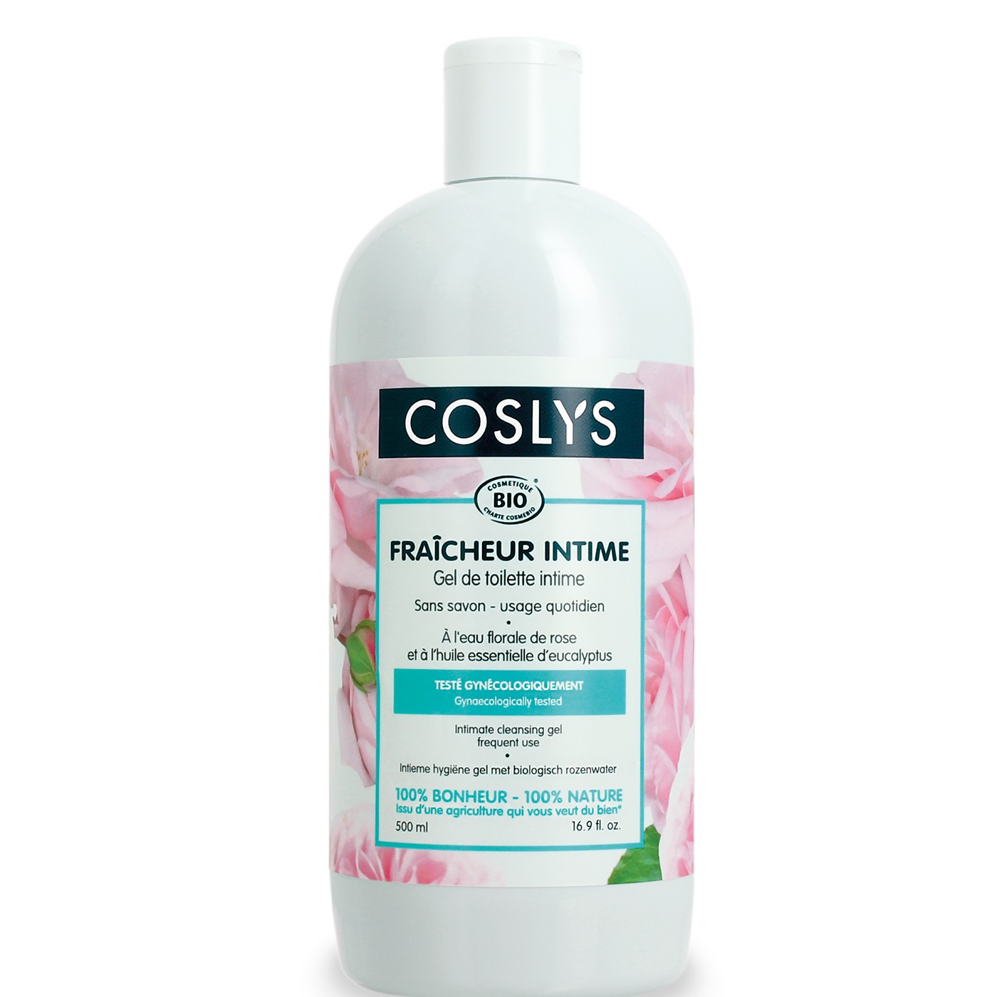 Coslys Gel íntimo con agua floral de Rosas biológica 500ml.