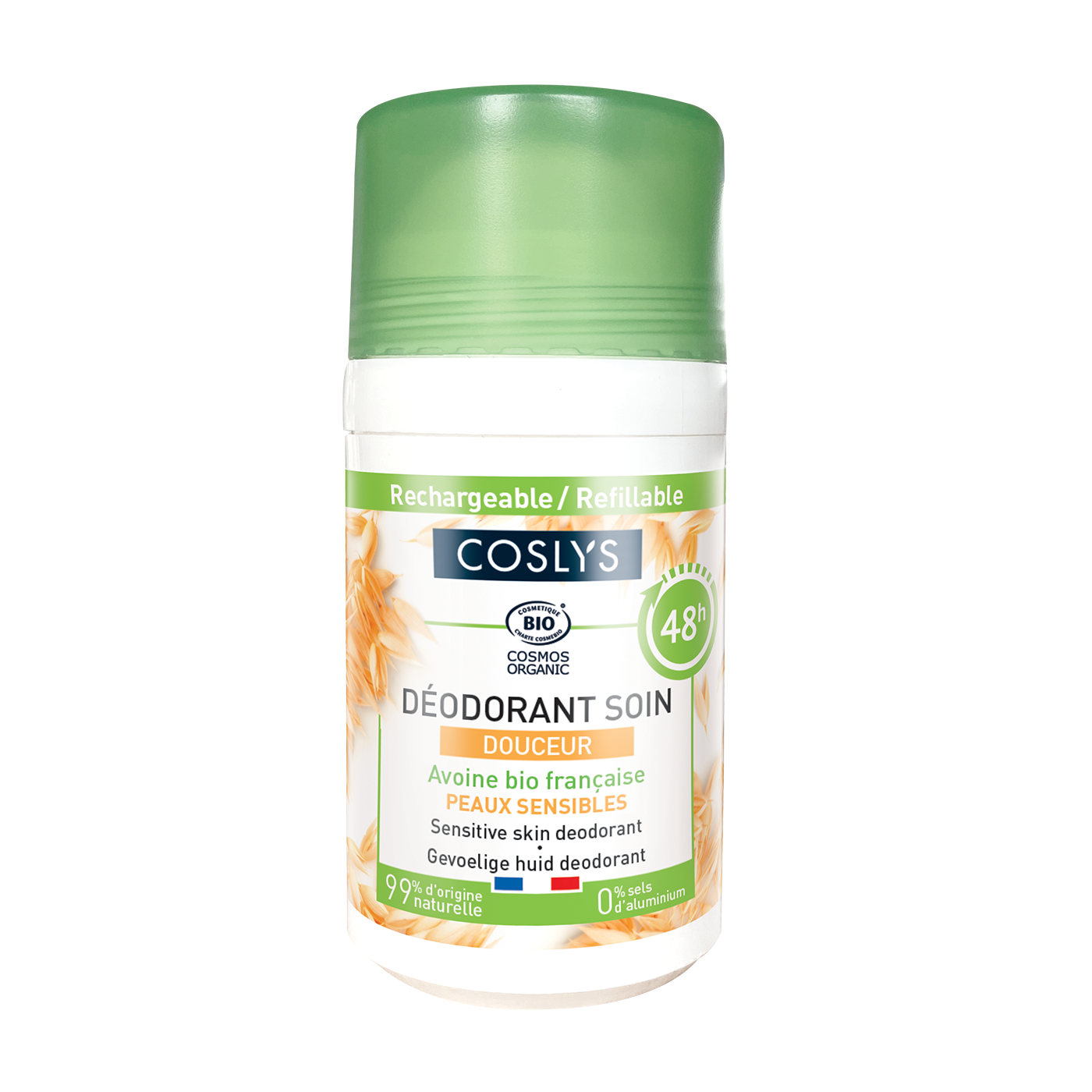 Desodorante delicado avena Coslys 50ml.