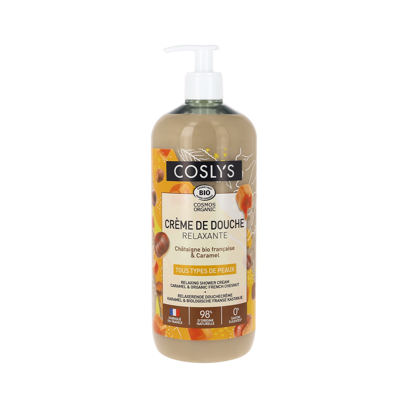 Crema de Ducha Castañas & Caramelo de Coslys 1L
