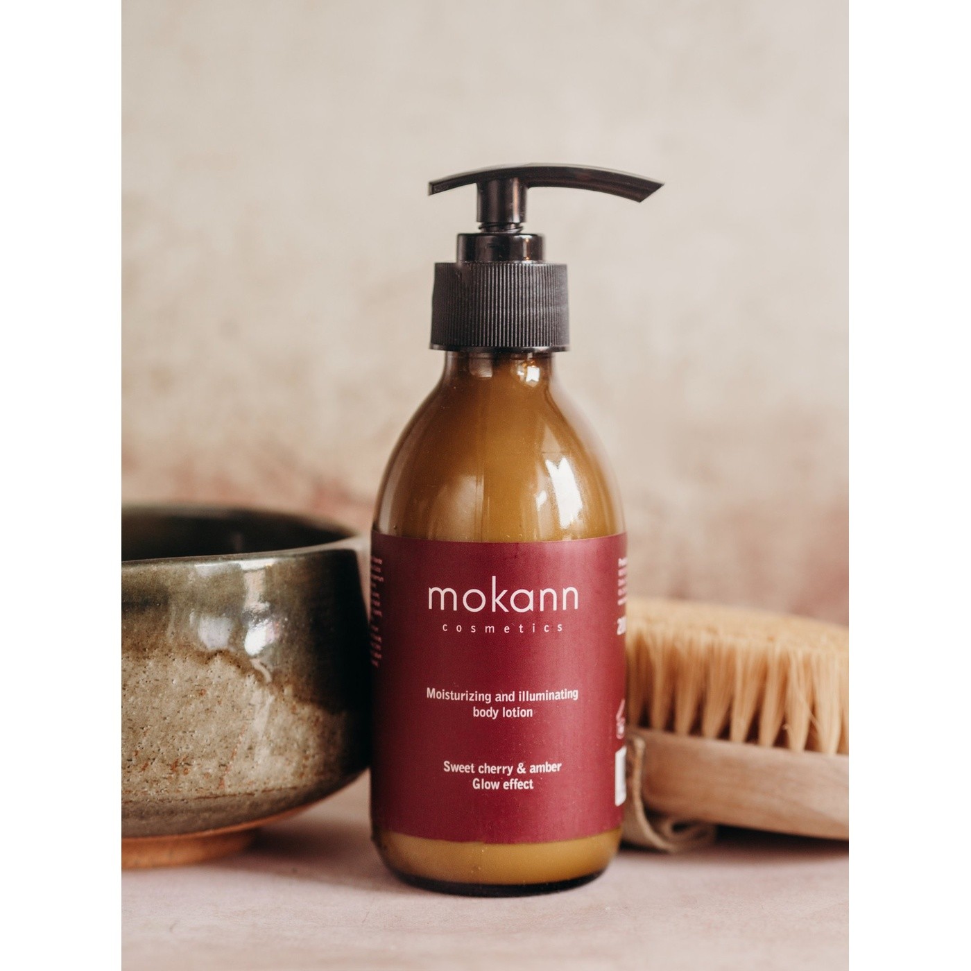 Leche Corporal Satinada CEREZA DULCE Y ÁMBAR 300g. Mokann