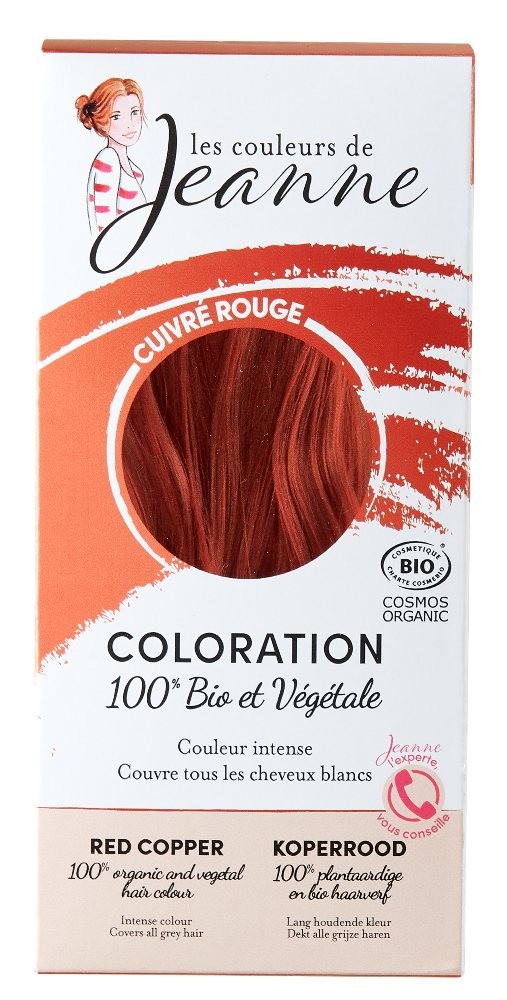 Tinte Vegetal Cobre Intenso de Couleurs de Jeanne